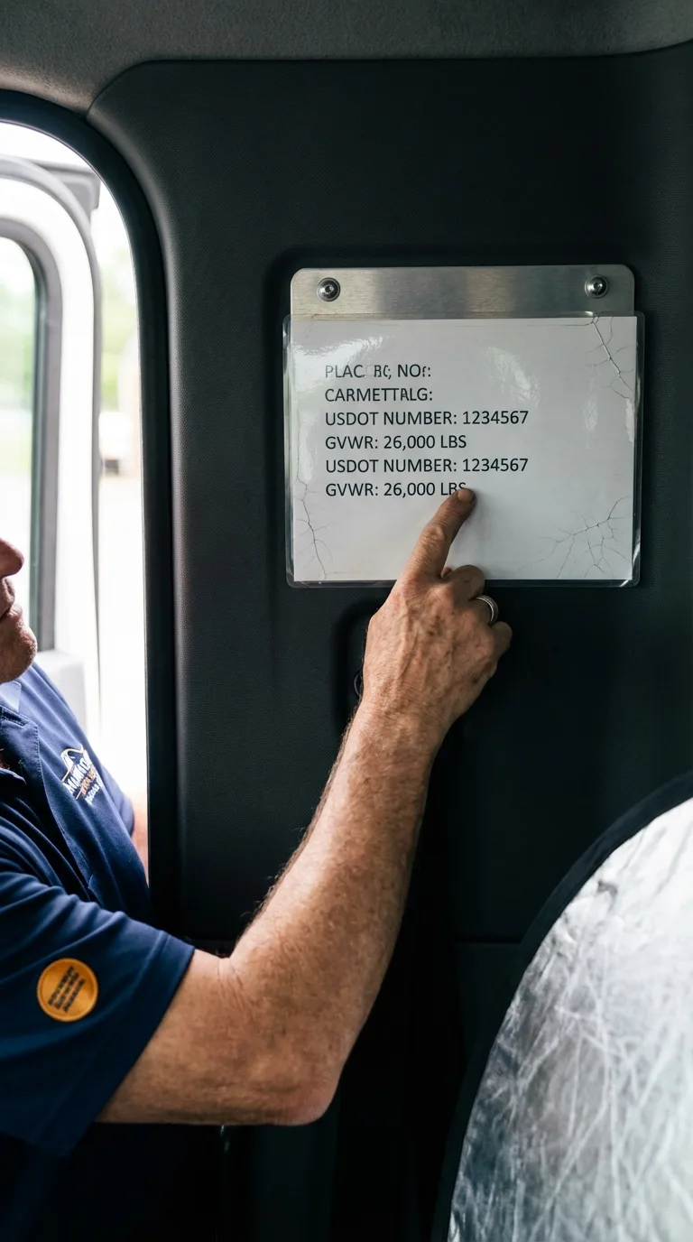 USDOT licensing placard verification in Burley